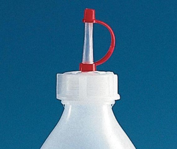 BRAND<sup>?</sup> cap with dropper nozzle, for dropping bottles, LDPE