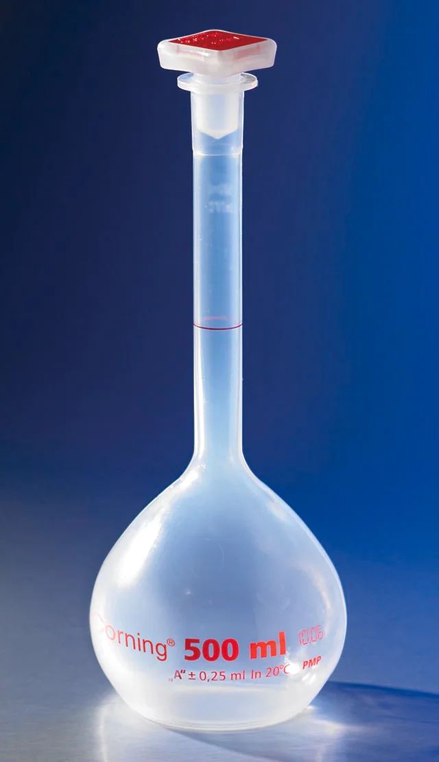 Corning<sup>?</sup> reusable volumetric flask, Class A