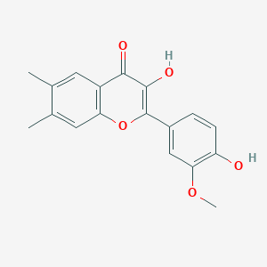 3-Hydroxy-2-(4-hydroxy-3-methoxyphenyl)-6,7-dimethylchromen-4-oneͼƬ