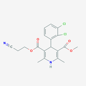 4-(2,3-Dichlorophenyl)-1,4-dihydro-2,6-dimethyl-3,5-Pyridinedicarboxylic Acid 2-cyanoethyl Methyl EsterͼƬ