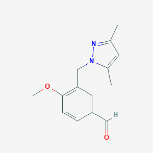 3-(3,5-Dimethyl-pyrazol-1-ylmethyl)-4-methoxy-benzaldehydeͼƬ