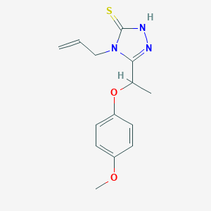 4-Allyl-5-[1-(4-methoxyphenoxy)ethyl]-4H-1,2,4-triazole-3-thiolͼƬ