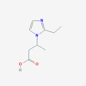 3-(2-Ethyl-1H-imidazol-1-yl)butanoic acidͼƬ