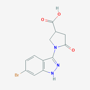 1-(6-Bromo-1H-indazol-3-yl)-5-oxopyrrolidine-3-carboxylic acidͼƬ