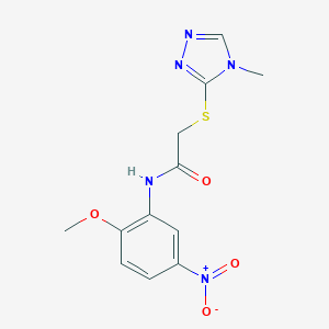 N-(2-Methoxy-5-nitrophenyl)-2-[(4-methyl-4H-1,2,4-triazol-3-yl)sulfanyl]acetamideͼƬ