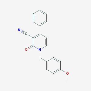 1-(4-methoxybenzyl)-2-oxo-4-phenyl-1,2-dihydro-3-pyridinecarbonitrileͼƬ