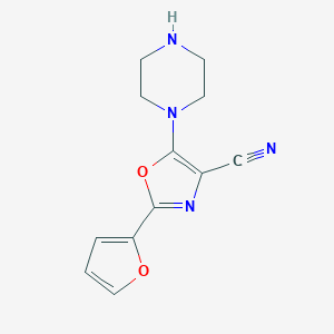 2-(Furan-2-yl)-5-(piperazin-1-yl)-1,3-oxazole-4-carbonitrileͼƬ