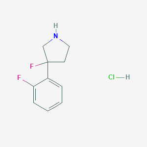 3-fluoro-3-(2-fluorophenyl)pyrrolidine HydrochlorideͼƬ