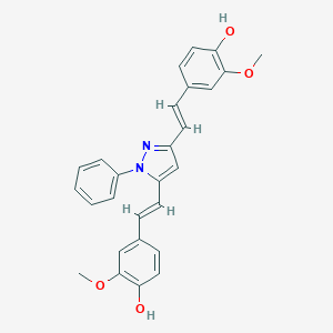 4,4'-((1-Phenyl-1H-pyrazole-3,5-diyl)bis(ethene-2,1-diyl))bis(2-methoxyphenol)ͼƬ