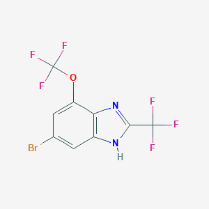 6-Bromo-4-(trifluoromethoxy)-2-(trifluoromethyl)-1H-benzimidazoleͼƬ