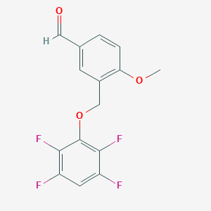 4-Methoxy-3-[(2,3,5,6-tetrafluorophenoxy)methyl]benzaldehydeͼƬ