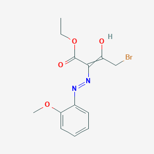 Ethyl 4-bromo-2-[2-(2-methoxyphenyl)-hydrazin-1-ylidene]-3-oxobutanoateͼƬ