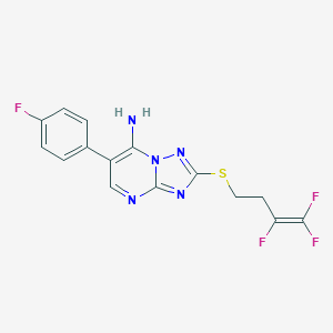 6-(4-Fluorophenyl)-2-[(3,4,4-trifluoro-3-butenyl)sulfanyl][1,2,4]triazolo[1,5-a]pyrimidin-7-ylamineͼƬ