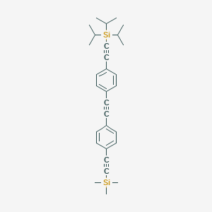 Triisopropyl((4-((4-((trimethylsilyl)ethynyl)-phenyl)ethynyl)phenyl)ethynyl)silaneͼƬ