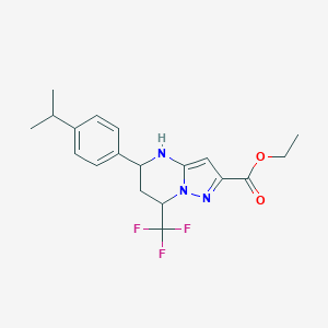 ethyl 5-(4-isopropylphenyl)-7-(trifluoromethyl)-4,5,6,7-tetrahydropyrazolo[1,5-a]pyrimidine-2-carboxylateͼƬ