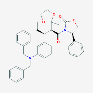 [4R-[3(2S*,3S*),4R*]]-3-[3-[3-[Bis(phenylmethyl)amino]phenyl]-2-(2-methyl-1,3-dioxolan-2-yl)-1-oxopentyl]-4-phenyl-2-oxazolidinoneͼƬ