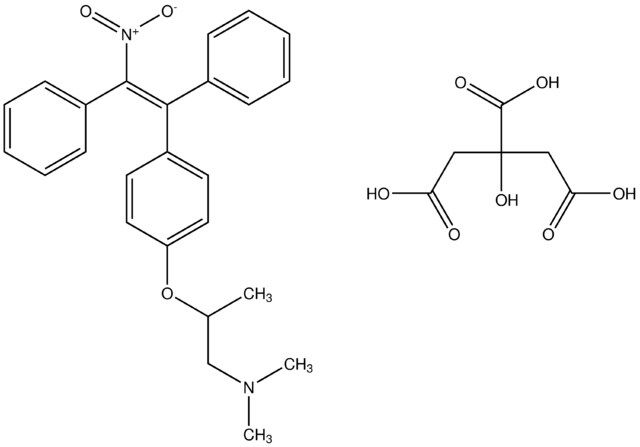 N,N-dimethyl-2-{4-[(E)-2-nitro-1,2-diphenylethenyl]phenoxy}-1-propanamine 2-hydroxy-1,2,3-propanetricarboxylate