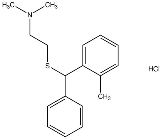 N,N-dimethyl-2-{[(2-methylphenyl)(phenyl)methyl]sulfanyl}ethanamine hydrochloride