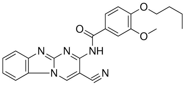 4-BUTOXY-N-(3-CYANOPYRIMIDO(1,2-A)BENZIMIDAZOL-2-YL)-3-METHOXYBENZAMIDE