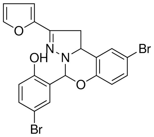 4-BROMO-2-[9-BROMO-2-(2-FURYL)-1,10B-DIHYDROPYRAZOLO[1,5-C][1,3]BENZOXAZIN-5-YL]PHENOL