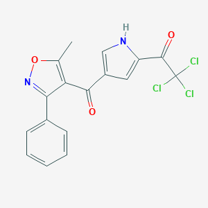 2,2,2-Trichloro-1-{4-[(5-methyl-3-phenyl-4-isoxazolyl)carbonyl]-1H-pyrrol-2-yl}-1-ethanoneͼƬ