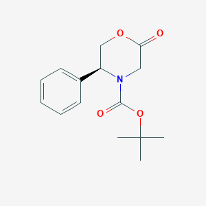 (5S)-N-tert-Butyloxycarbonyl-3,4,5,6-tetrahydro-5-phenyl-4(H)-1,4-oxazin-2-oneͼƬ