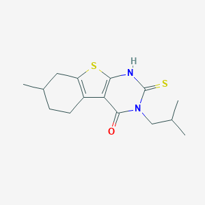 11-Methyl-4-(2-methylpropyl)-5-sulfanyl-8-thia-4,6-diazatricyclo[7,4,0,0,2,7]trideca-1(9),2(7),5-trien-3-oneͼƬ