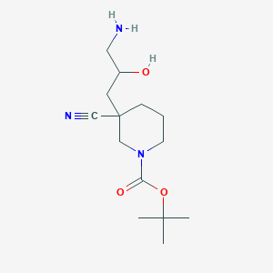 tert-butyl 3-(3-amino-2-hydroxypropyl)-3-cyanopiperidine-1-carboxylateͼƬ