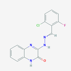 2-Chloro-6-fluorobenzenecarbaldehyde N-(3-oxo-3,4-dihydro-2-quinoxalinyl)hydrazoneͼƬ