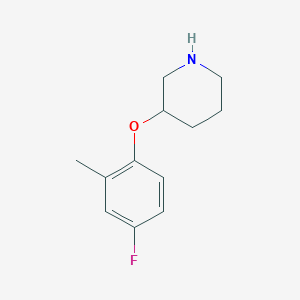 3-(4-Fluoro-2-methylphenoxy)piperidineͼƬ