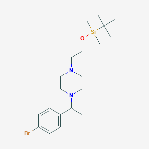 1-(1-(4-Bromophenyl)ethyl)-4-(2-((tert-butyldimethylsilyl)oxy)ethyl)piperazineͼƬ