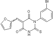 1-(3-bromophenyl)-5-(2-furylmethylene)-2-thioxodihydro-4,6(1H,5H)-pyrimidinedione(5992446)ͼƬ