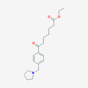 Ethyl 7-oxo-7-[(4-pyrrolidinomethyl)phenyl]heptanoateͼƬ