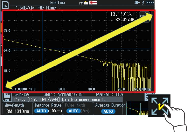 Enlarging the trace window