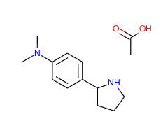 N,N-dimethyl-4-(pyrrolidin-2-yl)aniline; acetic acid