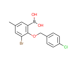 (3-Bromo-2-((4-chlorobenzyl)oxy)-5-methylphenyl)boronic acid