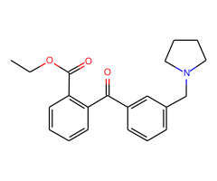 2-carboethoxy-3'-pyrrolidinomethyl benzophenone