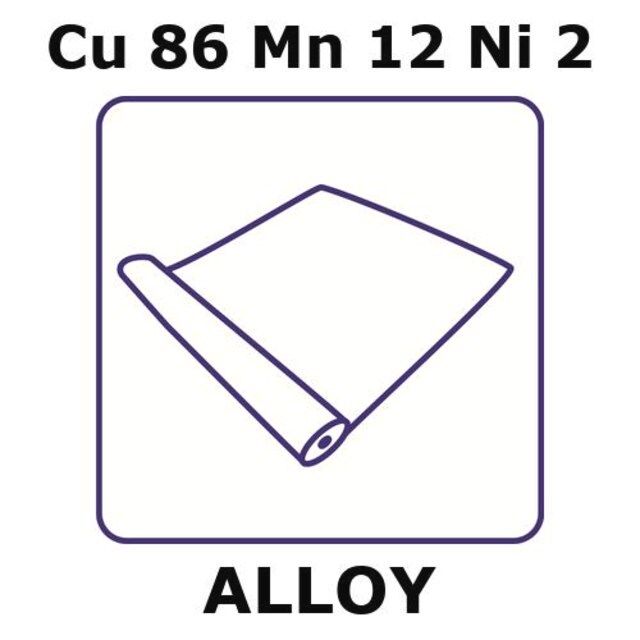 Manganin<sup>?</sup>-resistance alloy, Cu86Mn12Ni2