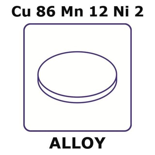 Manganin<sup>?</sup>-resistance alloy, Cu86Mn12Ni2