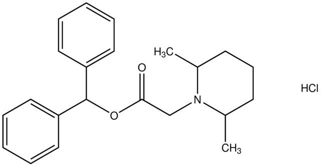 benzhydryl (2,6-dimethyl-1-piperidinyl)acetate hydrochloride