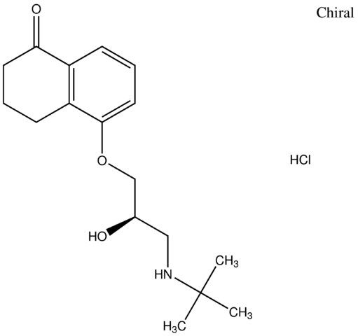 5-{[(2R)-3-(tert-butylamino)-2-hydroxypropyl]oxy}-3,4-dihydro-1(2H)-naphthalenone hydrochloride