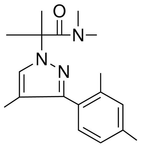 2-[3-(2,4-dimethylphenyl)-4-methyl-1H-pyrazol-1-yl]-N,N,2-trimethylpropanamide