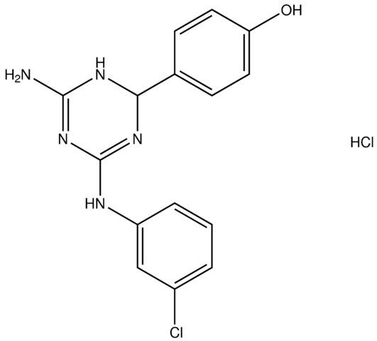 4-[6-amino-4-(3-chloroanilino)-1,2-dihydro-1,3,5-triazin-2-yl]phenol hydrochloride