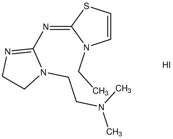 1-[2-(dimethylamino)ethyl]-N-((2E)-3-ethyl-1,3-thiazol-2(3H)-ylidene)-4,5-dihydro-1H-imidazol-2-amine hydroiodide