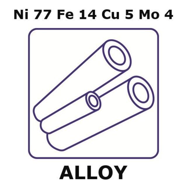 Magnetic shielding alloy, Ni77Fe14Cu5Mo4