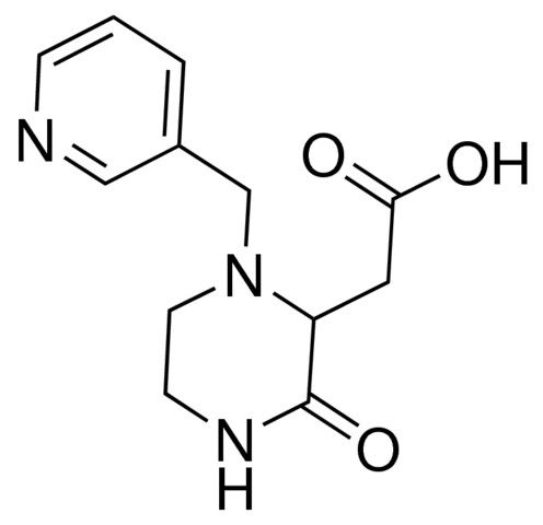 [3-Oxo-1-(3-pyridinylmethyl)-2-piperazinyl]acetic acid