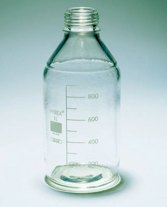 Pyrex<sup>?</sup> Media-Lab Bottles, plastic coated, with-out cap and pouring ring, with printed trace code