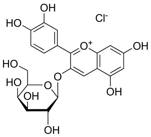 Cyanidin 3-galactoside chloride