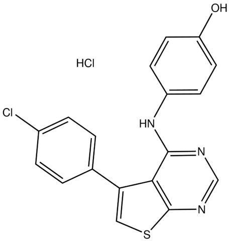 4-(5-(4-Chlorophenyl)thieno[2,3-<i>d</i>]pyrimidin-4-ylamino)phenol hydrochloride