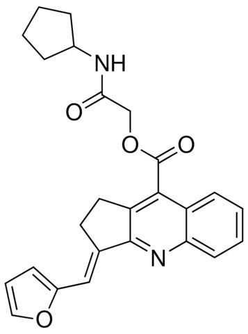 3-[1-FURAN-2-YL-METH-(E)-YLIDENE]-2,3-DIHYDRO-1H-CYCLOPENTA[B]QUINOLINE-9-CARBOXYLIC ACID CYCLOPENTYLCARBAMOYLMETHYL ESTER